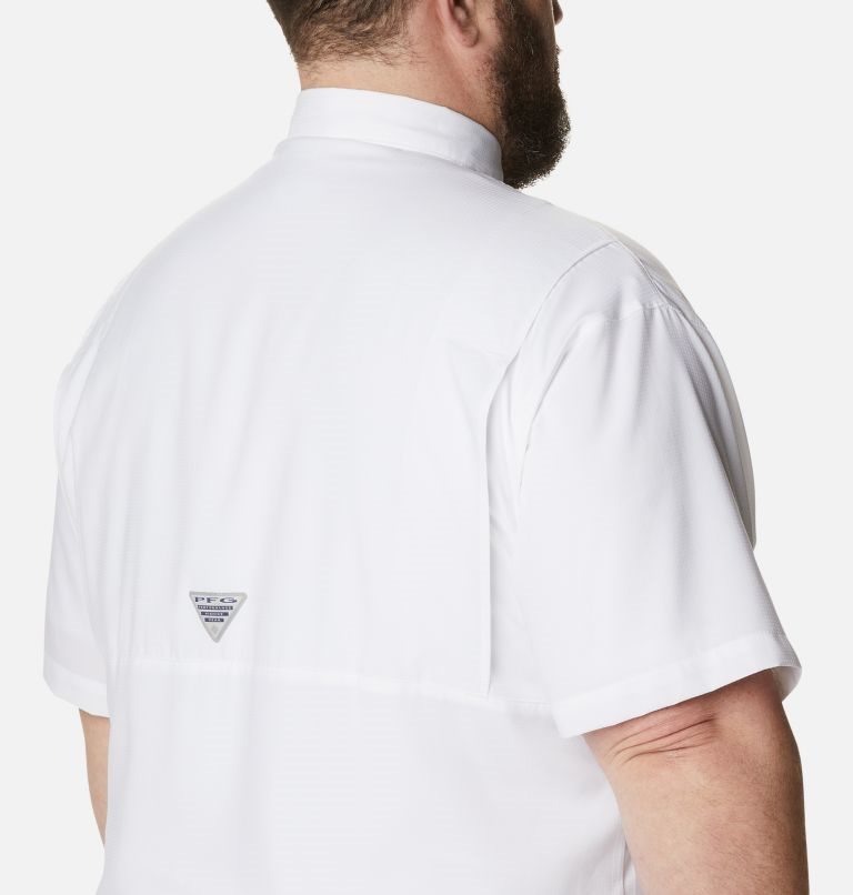 Men's Columbia PFG Tamiami II Short Sleeve Shirts White | Plus Size CA-SA861